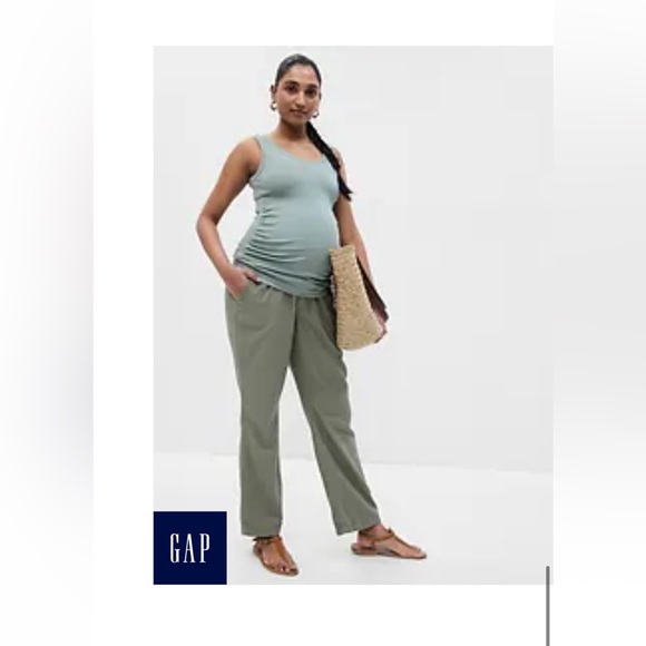 GAP Pants - Maternity full panel twill pants